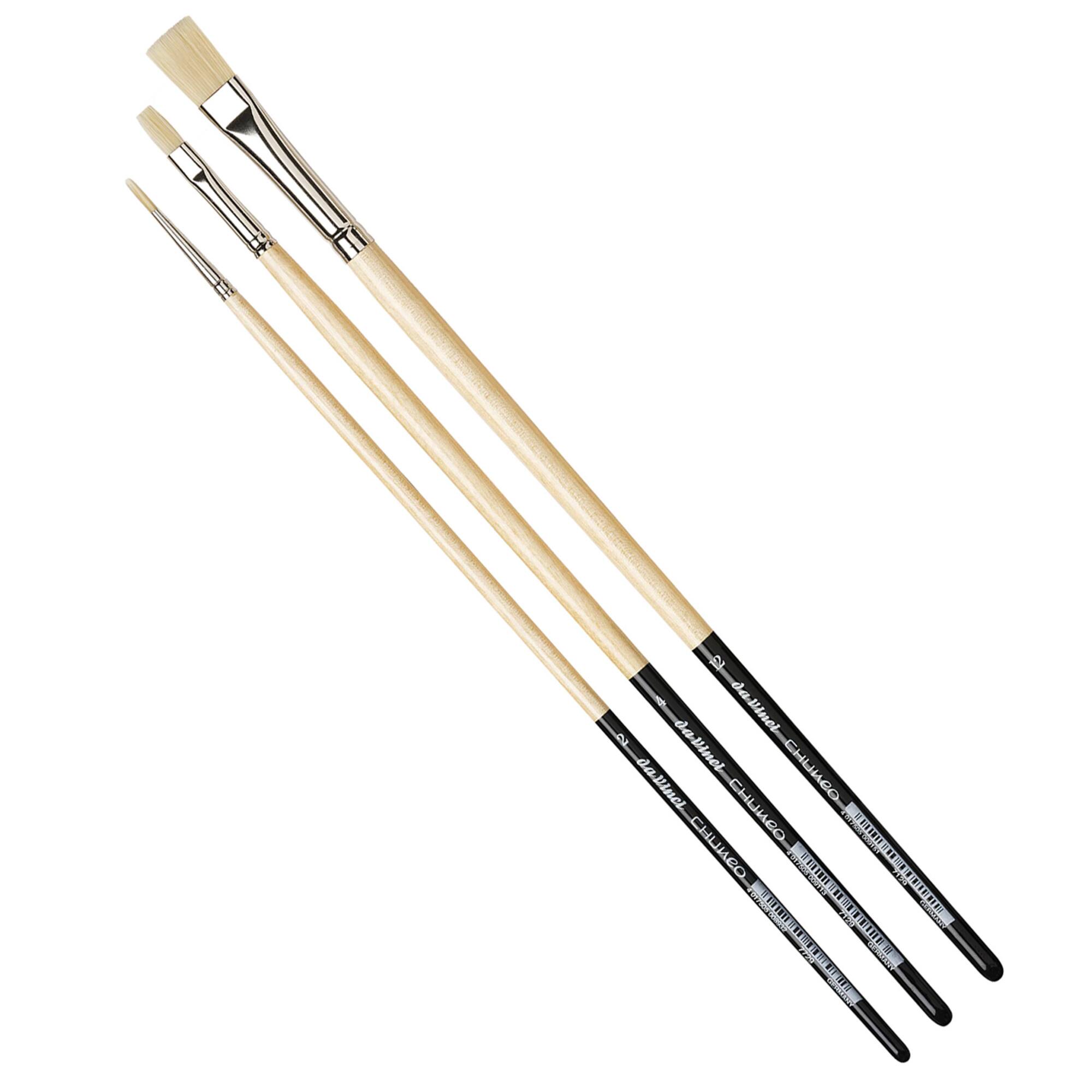 da Vinci CHUNEO Series 7129 3 Piece Flat Brush Set